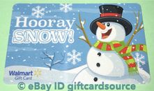 WALMART US GIFT CARD “HOORAY SNOW” HOLIDAY SNOWMAN 2018 XMAS NO VALUE NEW