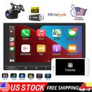 Double Din 7" Car Stereo Android/Apple Carplay Radio Touch Screen Player+ Camera
