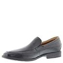 Clarks Men's Tilden Free M Leather Slip-On Shoe, Black Leather, 10 W US