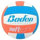 Baden | Softlight VXT2 | No Sting FlexFoam Cover | Youth Oversized Training Volleyball | K-5 Youth Players | 20% Larger + Lighter | Orange/Blue/White | Official Ball of BYOP