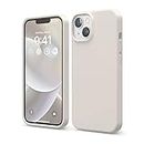 elago Liquid Silicone Case Compatible with iPhone 14 Case (6.1"), Premium Silicone, Full Body Protection - 4 Layer Shockproof Phone Cover, Anti-Scratch Soft Microfiber Lining (Stone)