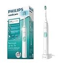 Philips Sonicare ProtectiveClean 4300 Standard Sonic Electric Toothbrush with Built-in Pressure Sensor, Cleaning Mode and BrushSync Feature, White/Mint, HX6807/06