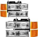 REINKO HEADLIGHTS ASSEMBLY COMPATIBLE WITH 94-98 OBS CHEVY TRUCK,1994 CHEVY BLAZER,94-99 CHEVY SUBURBAN,95-00 CHEVY TAHOE(ONLY 2000 TAHOE LIMITED/Z71),HEADLAMP FACTORY STYLE