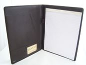 Buxton Brown Lether Folio Folder Notebook Presentation 9 1/2 X 12" Writing Pad