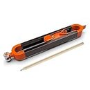 Precise Contour Gauge Adjustable Profile Tool,with Lock and Pencil,Precise Irregular Shape Duplicator Woodworking Measure Tools, for Construction Carpenter(Orange Black)