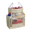 PRETTY KRAFTS Laundry Basket,Collapsible and Portable Clothes Washing Laundry Hamper with Side Pocket and Reinforced Carry Handles for College Dorm or Travel,Arrow Green
