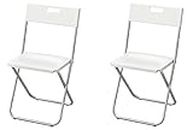 Ikea Polypropylene Gunde Folding Chair, Set Of 2, White