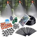 MIXC Irrigation System Greenhouse Watering Systems 1/4 INCH 50FT DIY Auto Drip Irrigation Kit Garden Accessories Automatic Irrigation Equipment for Plants/Lawn