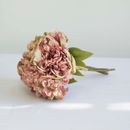 Artificial Dried Peony Bunch Dusty Pink Floral Wedding Home Indoor Bouquet