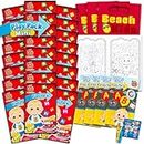 Cocomelon Mini Party Favors Set for Kids - Bundle with 24 Mini Cocomelon Grab n Go Play Packs with Coloring Pages, Stickers and More (Cocomelon Birthday Party Supplies)