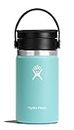 HYDRO FLASK - Travel Coffee Flask 354 ml (12 oz) - Vacuum Insulated Stainless Steel Travel Mug with Leak Proof Flex Sip Lid - BPA-Free - Wide Mouth - Dew