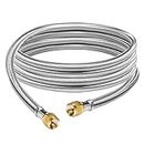 12 FT Propane Gas Line Extension with 3/8" Female Flare Propane Hose for Any Propane Appliances with 3/8" Male Flare, for RV, Patio Heater, LP Grills, Burner, Propane Fire Pit Hose Kit, CSA Certified