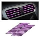20 Pieces Car Air Conditioner Decoration Strip for Vent Outlet, Universal Waterproof Bendable Air Vent Outlet Trim Decoration, Suitable for Most Air Vent Outlet, Car Interior Accessories (Purple)