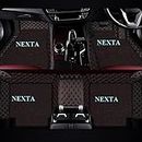 NEXTA 7D Premium Faux Leather II Double Stitching II 7 Layer Protection Custom Fitted Car Floor Tray Mats for BMW X1 Model (Model 2023-2024) - (Coffee)
