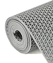 amazelo cart Anti Skid Pvc Rubber Mat For Floor Large Size Home Entrance Commercial Waterproof Mud Dirt Trapper Indoor Outdoor Carpet Plastic Non Slip For Hotel, Office (2X3Ft, Grey), Large Rectangle
