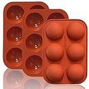 Lerykin 6 Holes Medium Semi Sphere Silicone Molds, 3 Packs Half Sphere Silicone Baking Molds for Making Chocolate, Cake, Jelly, Dome Mousse