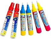 COSBAY Water Doodle Pens Replacement Water Pen, Drawing Doodle Pens for Aqua Water Doodle Mat (Multicolored-6pcs)