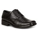 VINCENZO Mens's Extra Comfort Big Size Formal Leather Lace-Up Shoes (Size:- 11 UK) Black