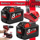 For Milwaukee For M18 Battery Lithium 8.0Ah 18V / Charger 48-11-1860 M18B Tools