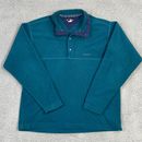 VINTAGE Patagonia Snap T Fleece Pullover Mens Medium Green Made In USA