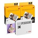 KODAK Mini 3 Retro 4PASS Portable Photo Printer (3x3) + 68 Sheets Bundle, White