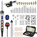 Pyrography Pen Kit 43Pcs,Wood Burning Kit 80W with Adjustable Temperature 200~450℃,Pyrography Wood Burning Tool Set DIY for Embossing/Carving/Soldering/Pyrography