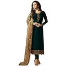 IYALAFAB® Women's Georgette Semi Stitched Anarkali Salwar Suit (Gown's new salwar suit_SCSF20142 Green Free Size)