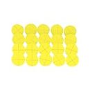 Golfoy Basics Golf Ball Plastic Round Position Markers 24mm Bright Color Golfing Accessories for Putting - Yellow (Pack of 40)