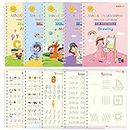 Rednix Sank Magic Re-Usable Practice Copybook for Children (4 Books,10 Refill, 1 Grip) Pack of 4 Hindi, English, Maths and Drawing. Perfect Learning Books for Your Children Buy Now Limited Deal Offer
