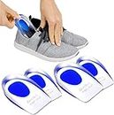 ZONVER® Pack OF 2 Pair- Heel Supporter Shoe Insole Silicone Gel Pad Silicon Gel Heel Pads Cups Shoes Insert Planter Insoles for Men Heel Protector Relieves Foot Pain Caused by Heel Spurs, Bone Spurs Heel Protector Pads for Men and Women Inserts Absorb Shock