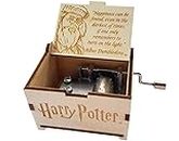 TheLaser'sEdge, Harry Potter Mini Music Box with Movies Hedwig's Theme, Gifts for Women, Men, Birthday, Christmas, Mother’s Day, Anniversary or Merchandise Decor - Albus Dumbledore Happiness Quote