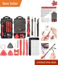 Professional Precision Screwdriver Set - Electronics Repair Tool Kit - Red