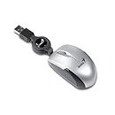 GENIUS Micro Traveler - Ratón, USB, con Cables, Óptico, 1200 dpi, Windows Vista/XP/2000 Mac OS X+, Plateado