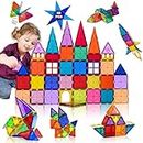 ANAB GI 32 Pieces Magnetic Tiles - Set of Magnetic Building Tiles, Constructing and Creative Learning Educational Next Generation Multicolor STEM Toy for Kids 3+ Boys and Girls