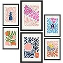 Nacnic Set de 6 Posters Minimalismo en Colores Pastel. Flower Power. Láminas de Paisajes y Naturaleza para el Diseño y Decoración de Interiores. Tamaños A3 & A4, sin Marcos.