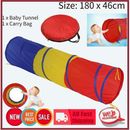Kids Play Tunnel Tent for Toddler 180cm  Up Crawl Tunnel Toy for Baby Infan