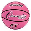 Champion Sports Rubber Junior Basketball, Heavy Duty - Pro-Style Basketballs, and Sizes - Premium Basketball Equipment, Indoor Outdoor - Physical Education Supplies (Size 5, Pink)