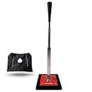 PowerNet Pro Batting Tee | 25-45 Inch Adjustable Height | 10 lb Base | Sandbag Pro Included for Added Stability | Great for Baseball Softball Players Coaches and Teams