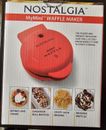 NEW! Nostalgia My Mini Personal Electric Waffle Maker Red
