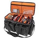 Trunab DJ Cable File Bag with Detachable Padded Bottom and Dividers, Travel Gig Bag for Professional DJ Gear, Musical Instrument and Accessories (Patented Design)