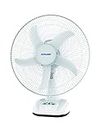 Sonashi Rechargeable Desk Fan SRF-716 [White] 16 Inch. Table Fan With Oscillating Function, 3 Speed Switch, Led Night Light | Electronic Appliances For Home, Workplace