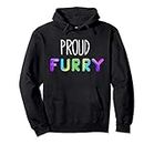 Proud Furry Fursuit Pride Rainbow Fur Cosplay Costume Pullover Hoodie