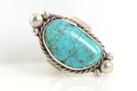 Vintage Silver Ring With Turquoise Stone, Drawstring - & Beads -verzierungen, 51