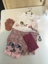 baby girl clothes 3-6 months bundle new With Accessories 