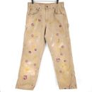 Carhartt Pants | Carhartt Custom Painted Dyed Carpenter Pants 33x30 | Color: Cream/Tan | Size: 33