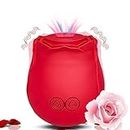 2024 New Automatic 10 Modes Sex Relaxing Toys, Rose Toy for Women Washable and Rechargeable Licking for Women, Portable Quiet Cordless USB Fast Charge,Waterproof (Red)