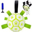 SUNFATT Dog Soccer Ball,Dog Ball,5.9" Interactive Toy Dog Ball with Grab Tags,Meet The Dog Toys for Air Catch,Dog Pool Play Ball and Tug of War,Suitable for Small and Medium Dogs.(Don't Chew)