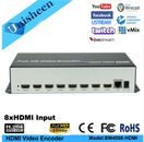 Codificador HDMI H.264 de 8 canales para transmisión en vivo IPTV RTMP/RTSP/HTTP/UDP