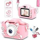 Dwfit Kids Camera,Children Camera Digital with Video,Kids Camera Cartoon 2.0 Inches Screen 20.0MP Video, 32GB SD Card Include, Kid Toys Gift for Birthday,Festival Christmas 3-12 Years Old Kid