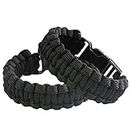 Sportmusies Paracord Wristband for Outdoor Sport Tactical Survival Parachute Bracelet, Essential for Hiking Travelling Camping Gear Pack of 2, Polyester, no gemstone